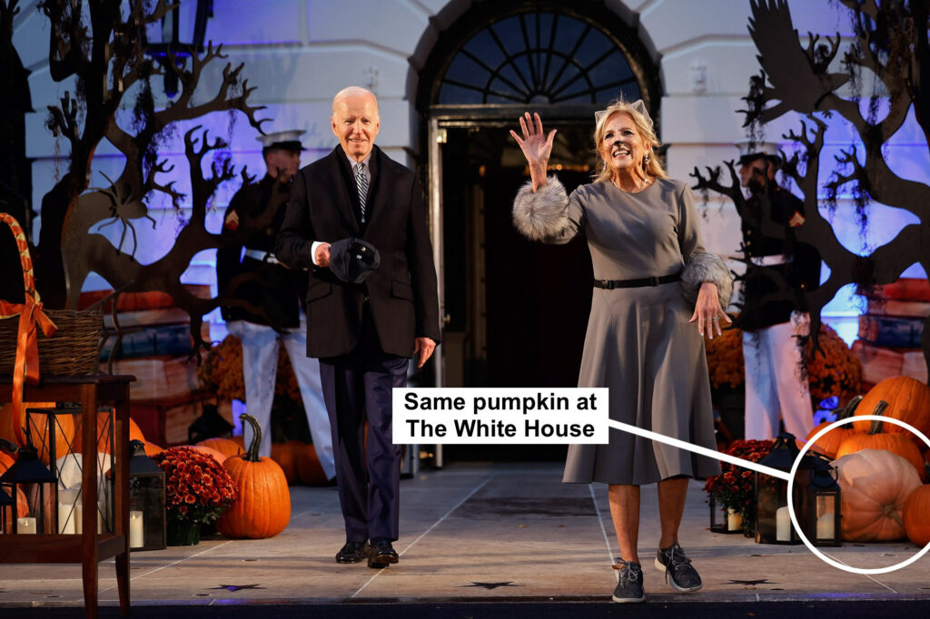 President Joe Biden and First Lady Jill Biden at the White House Halloween Event