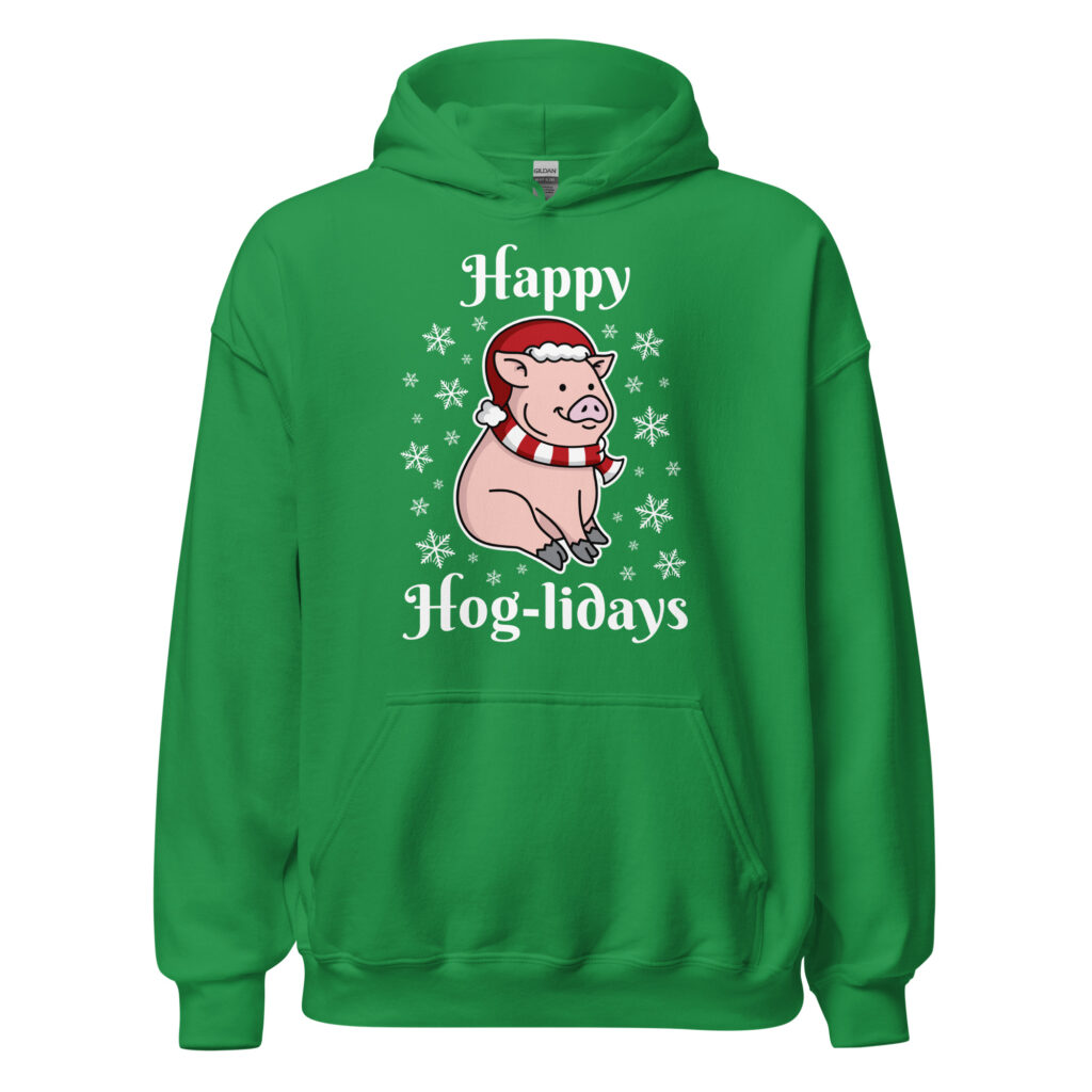 happy hog-lidays hoodie