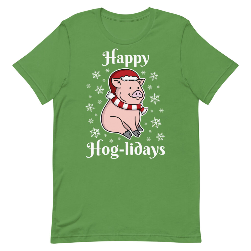 happy hog-lidays tshirt