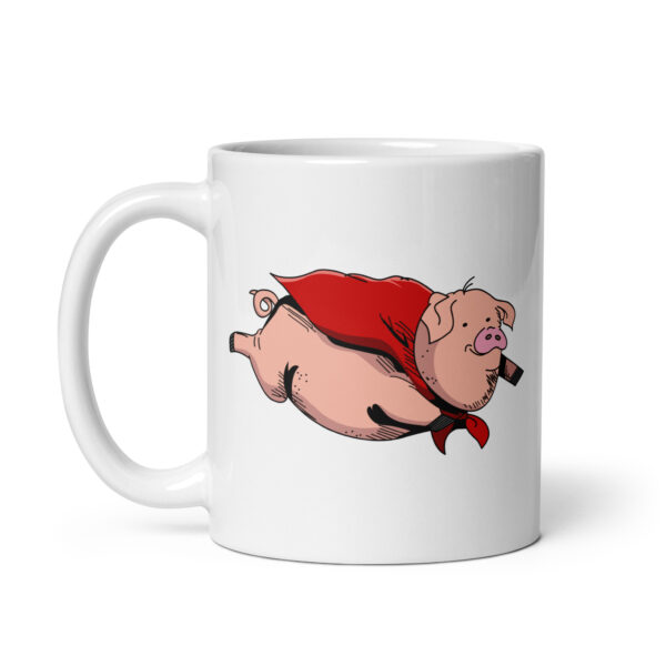 Flying Super Pig Coffee Mug - Image 3