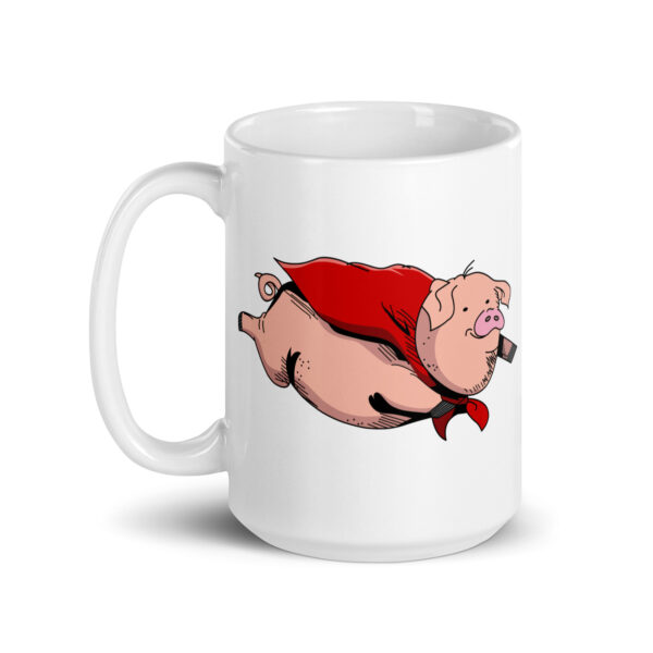 Flying Super Pig Coffee Mug - Image 6