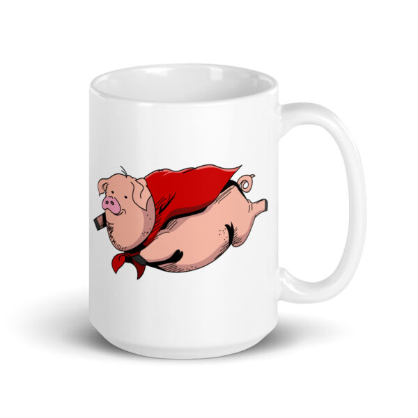 Flying Super Pig Coffee Mug - Image 5