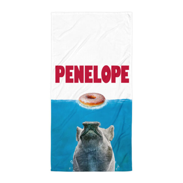 Penelope the Pig as Jaws Bath Towel