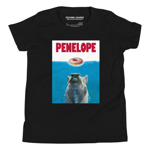 Penelope the Pig as Jaws Youth T-Shirt - Image 2