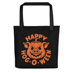 Happy Hog-o-ween Pig Halloween Treat Tote Bag