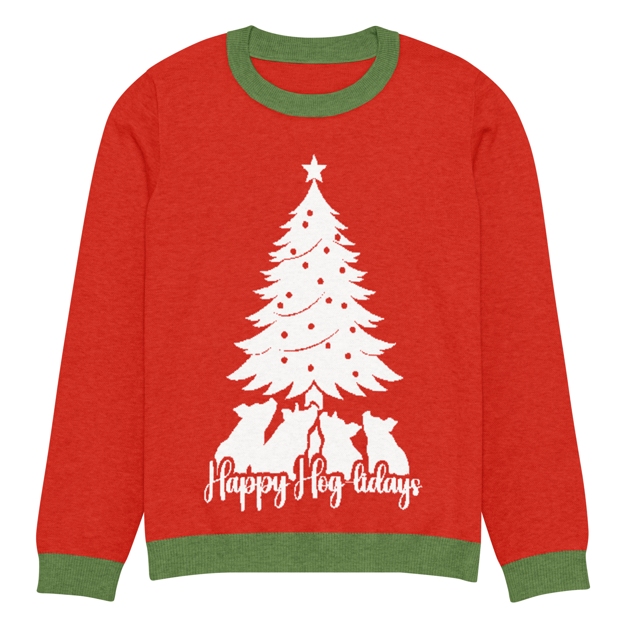Happy Hog-lidays Tree Knitted Sweater - Image 15