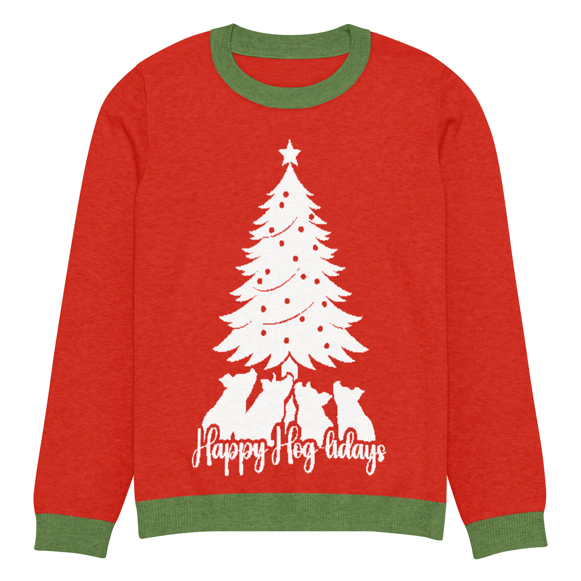 Happy Hog-lidays Tree Knitted Sweater - Image 17