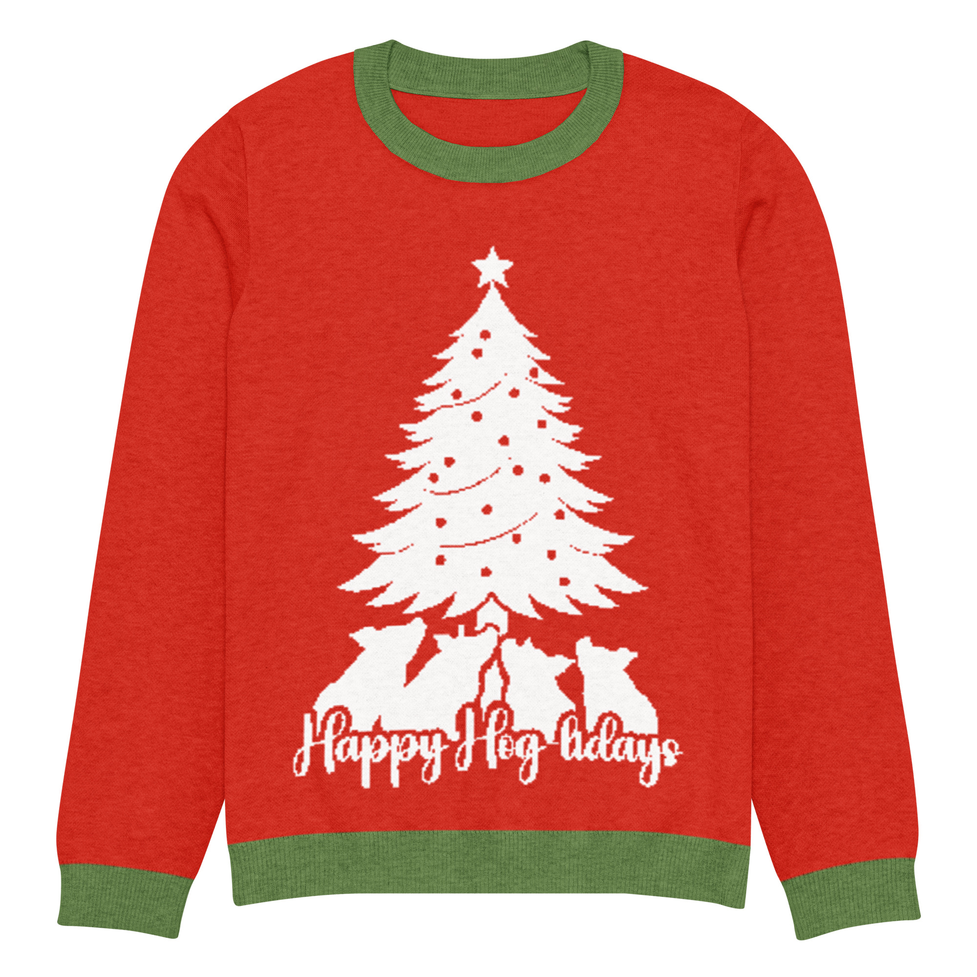 Happy Hog-lidays Tree Knitted Sweater