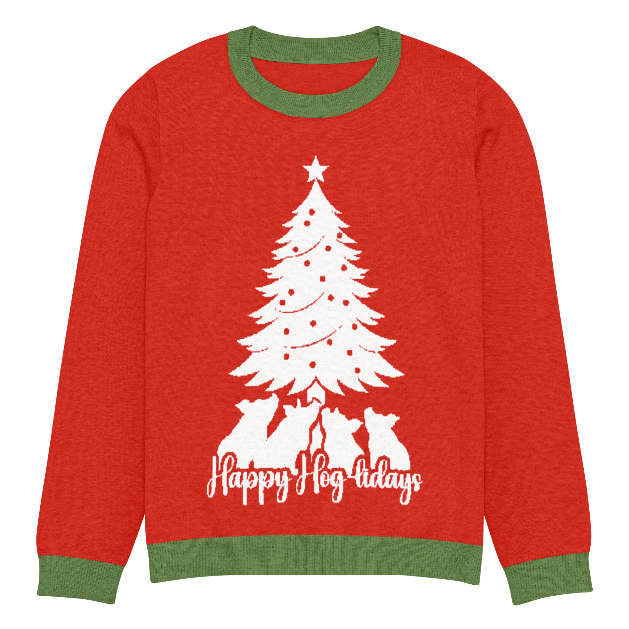 Happy Hog-lidays Tree Knitted Sweater - Image 11