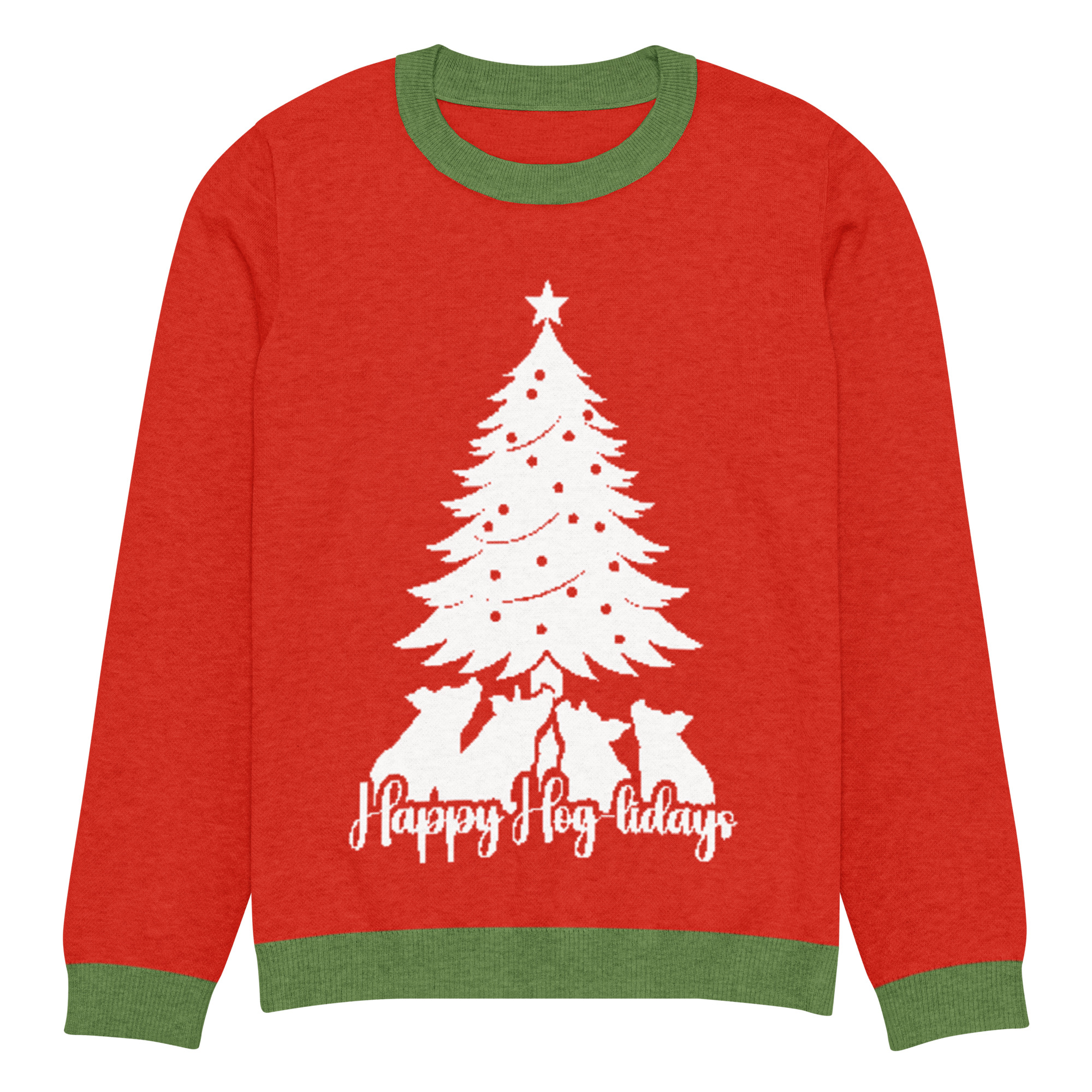 Happy Hog-lidays Tree Knitted Sweater - Image 7