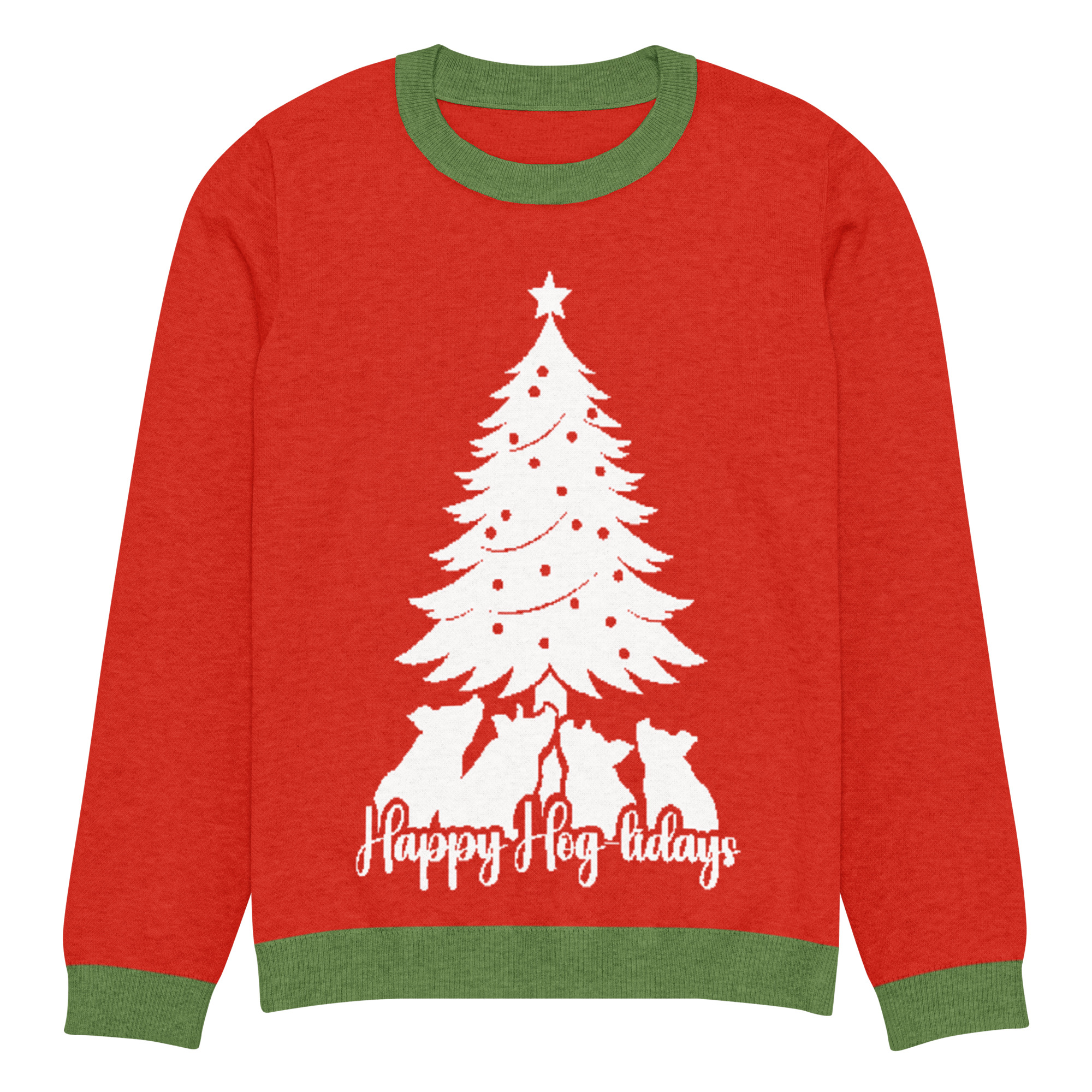 Happy Hog-lidays Tree Knitted Sweater - Image 13