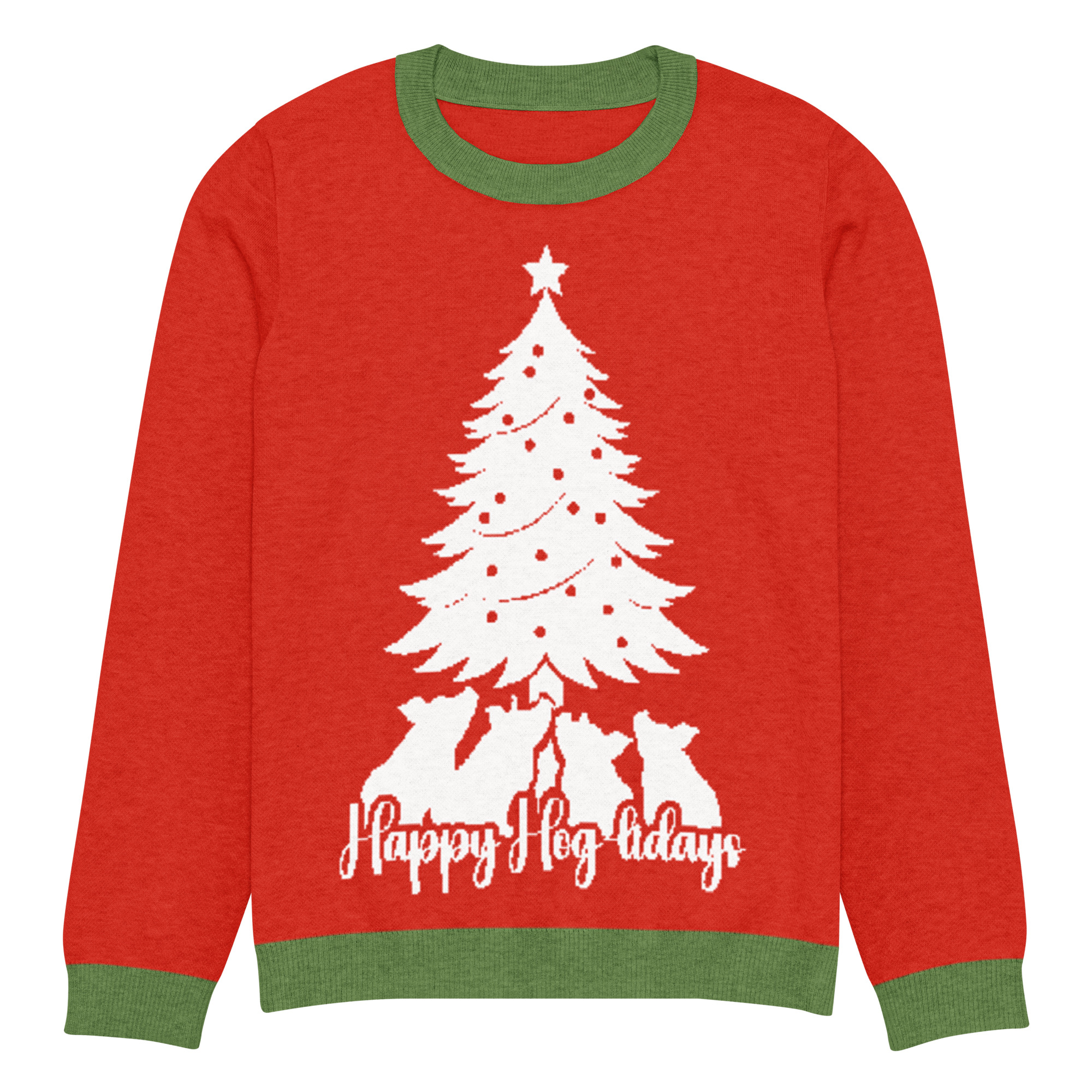 Happy Hog-lidays Tree Knitted Sweater - Image 5