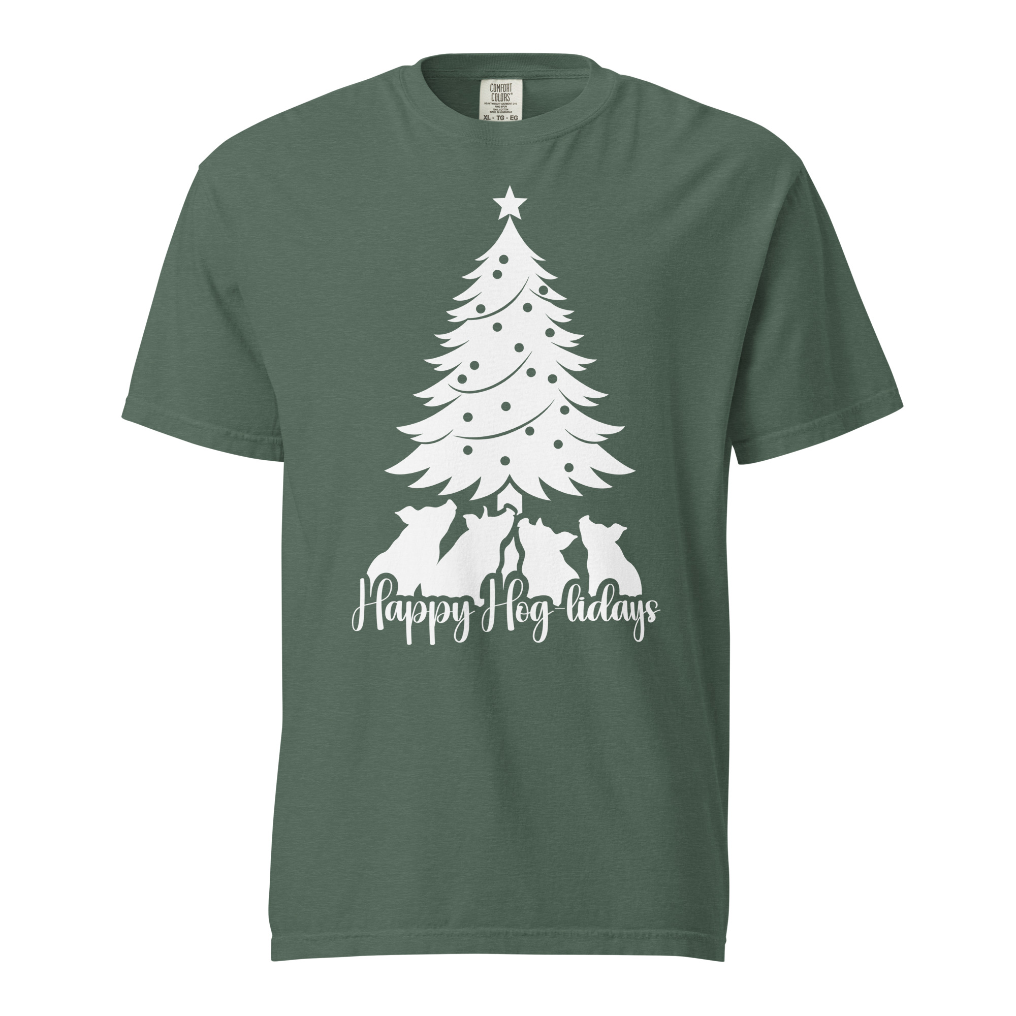 Happy Hog-lidays Tree T-Shirt - Image 13