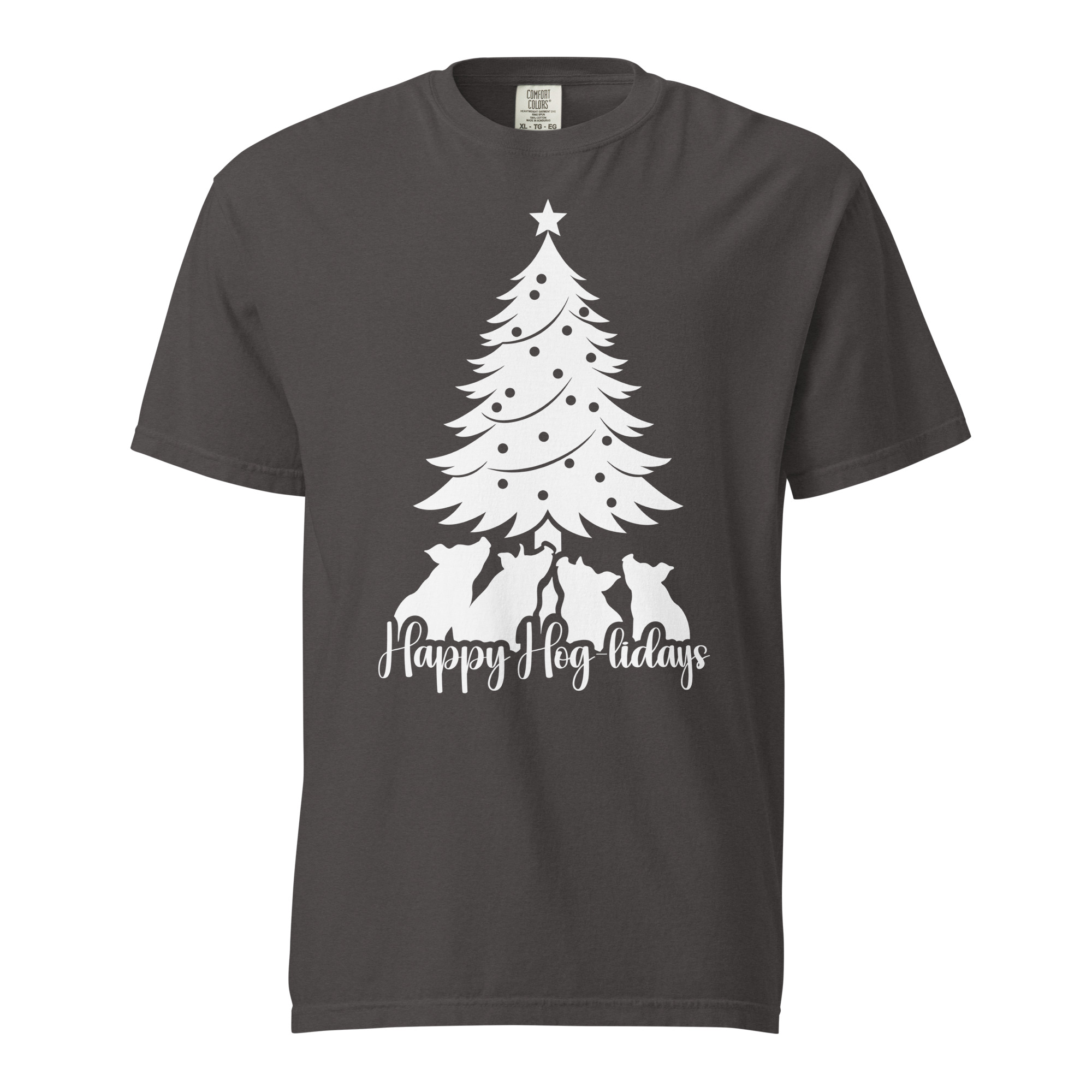 Happy Hog-lidays Tree T-Shirt - Image 9