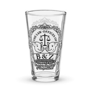 Law Offices of B and Z Pint Glass
